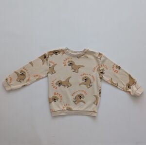 H&M Cream Dinosaur Print Kids Sweatshirt